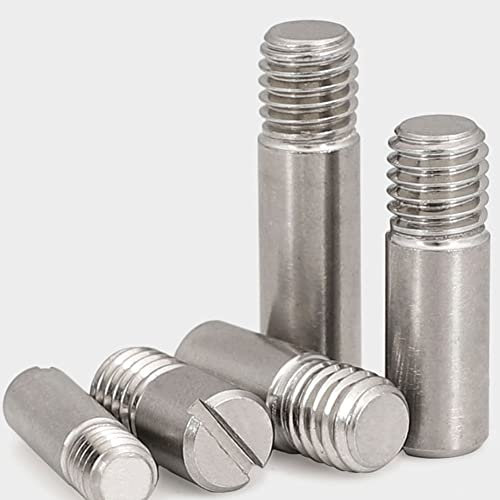 3 perni di posizionamento con intaglio esterno in acciaio inossidabile 304, per bulloni viti di montaggio per viti meccaniche di fissaggio, M10 x 20 mm.