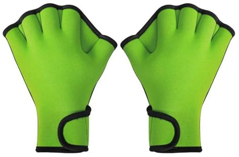 MiOYOOW Gants Palmés de Natation, Palmés Gants D'entraînement de Natation avec Sangles Réglables Aquatic Fitness Résistance Eau Palmés Gants pour la Natation Femmes Hommes Enfants Adultes