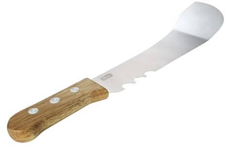 Winkee - Grillmachete de alta calidad I Hoja de acero inoxidable con mango de madera I Grill Machete I Grill Machete I Cubiertos de barbacoa con abrebotellas, espátula para barbacoa I Accesorios de