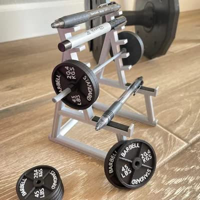 gudong Squat Rack pennhållare, skrivbordsförvaring, miniSquat Rack Ornaments med grillar och vikt Inkluderar ett skivställ och två 100 kg (45 pund) vikt