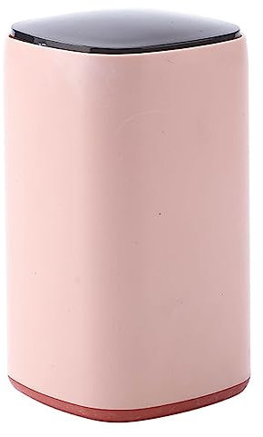 BYYLECL Boîte de rangement pour cotons-tiges avec couvercle, distributeur automatique de cotons-tiges, support de coton-tiges, boîte de présentation pour bijoux, 11 × 6,5 × 6,5 cm, rose