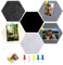 APACALI 12 Stück Filz Pinnwand, 26x30CM Groß Filz Pinnwand, Selbstklebend Korkplatte Filzplatte mit 50 Pinnnadeln, Sechseckig Memoboard, Filzboard Korkwand Memotafeln für Büro, Küche