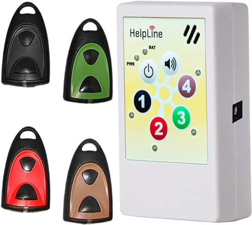 HelpLine Praxis: Notrufanlage mit Funksendern für Physiotherapie- und andere Praxen, mobiles Notrufsystem mit 4 Sendern