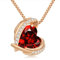 Collana Donna Collana Cuore in Rame, placcato in oro rosa Gioielli Donna Festa Della Mamma Lei Moglie Fidanzata Regalo Compleanno Anniversario, Regali di San Valentino Gioielli