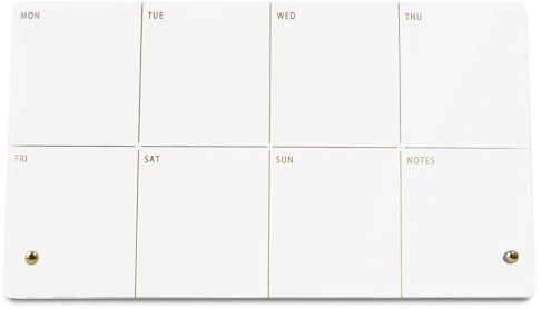 Marribol Weekly Planner Dry Erase Board for Desk,Acrylic Desktop Weekly Planner Whiteboard with Stand,12X6-Small, Dry Erase Weekly to Do List White Board for Home Office School-ZMZL-W-1530
