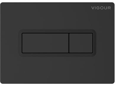 VIGOUR Betätigungsplatte TEES matt-schwarz für 2-Mengen-Spültechnik | V1TEESNSWM