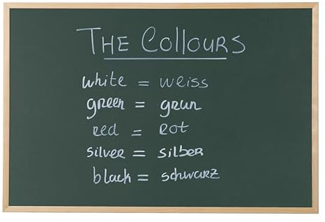 Bi-Office, Lavagna verde basic, 60 x 45 cm, ardesia per gesso, cornice in pino naturale