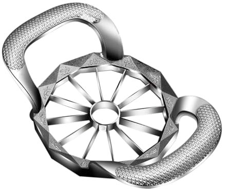 Affettatrice per mele e mele | Affettatrice per mela | Strumento compatto 2 in 1 per rimuovere e tagliare frutta, uova, per 8/12 uniformi