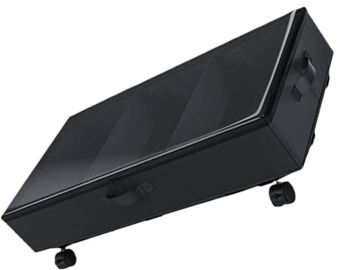 HEALSOPTHY Carro de Almacenamiento Debajo Cama con Ruedas Organizador Grande de Oxford con Ventana Transparente Contenedor Compartimentos para Ropa Edredones y Juguetes Práctico y Deslizante