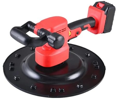 DHMYYXGS Máquina Alisadora De Paredes Eléctrica,Pulidora De Superficie De Pared De Mortero De Cemento,Lijadora De Pulido,48 V 1680w con Batería De Litio Sin Escobillas,Regulación De 6 Velocidade