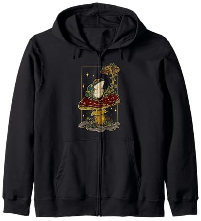 Camiseta Frogcore Mushroom — Cottagecore Fungi and Forest Magic Sudadera con Capucha