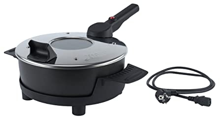 Remoska Prima Glas P32F/01-4l, 580W, Multifunktionspfanne mit Glasdeckel, Antihaftbeschichtet