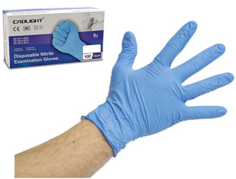 fiduciashop 100 Stück - Nitril Einweghandschuhe Handschuhe Einmalhandschuhe Untersuchungshandschuhe Nitrilhandschuhe - Größe (L)