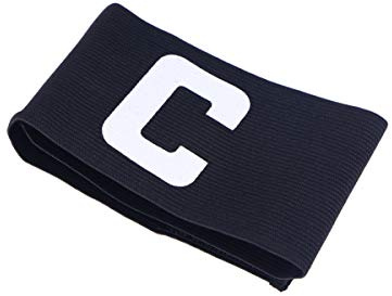 VANZACK Bracelet de capitaine de football C-Mark - Bracelet de sport réglable - Pour entraînement de balle - Accessoire - 1 pièce (noir)