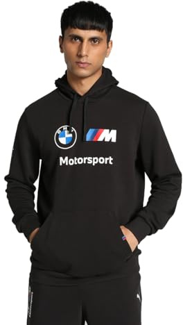 Puma BMW M Motorsport Essentials Sweat à Capuche en Polaire pour Homme, Puma - Noir, XXL