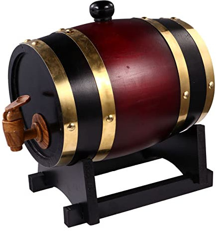 ABOOFAN 1 Juego De Piezas Barril De Vino De Madera Maciza Vino Retro Mini Contenedores Barricas De Envejecimiento Barril De Cerveza Barra De Pub Bodega Madera De Pino Whisky