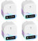 Meross Matter Smart Plug Mini with Energy Monitoring, Works with Apple HomeKit, Alexa, Google Home, SmartThings, WiFi Plug with Voice Remote Control, 13A, 4 Packs
