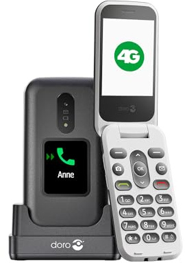 Doro 2880 4G Unlocked Basic Mobile Phone For Seniors With External Screen, Loud And Clear Sound, Large Buttons, Assistance Button, Camera And USB C Charging With Cradle [UK And Irish Version]