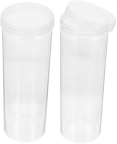 SHINEOFI Clear Pencil Case 2-Pack Small Transparent Plastic Pen Holder with Lids for Organizing Pens Pencils and Office Supplies Portable Storage Box