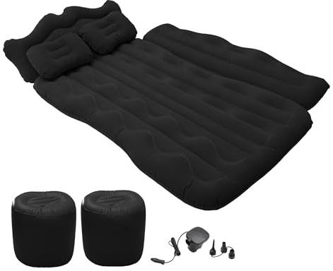 A ABSOPRO Matelas Pneumatique pour Voiture 170X110X14Cm Lit De Siège Arrière Noir