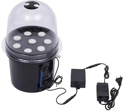 Xigner Hydroponic Box Hydrokultur Anzucht-System Löcher Grow Kit Hydroponik-Ausrüstung Nebelsetzlingsbox Setzling & Klonstation Maschine für Garten Pflanzen Balkon Topf