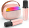 Gralal Karaoke 2 Microfonos Inalambricos, Regalo Niña 3-12 Años Microfono Karaoke Infantil Juguetes Niña 4 5 6 7 8 9 10 11 Años Microfono Inalambrico Karaoke Regalos Comunion Niña Navidad