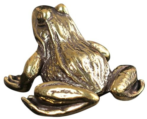 Yardenfun Statue Miniature De Grenouille en Laiton Vintage Ornement De Jardin Ou De Bureau
