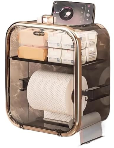 Kosmetiktücher Box Toilettenpapierbox, an der Wand montierte Toilettenpapierbox, Toilettenpapierrolle, Toilettenpapier-Aufbewahrungsregal for den Waschraum zu Hause für Esszimmer Badezimmer Schlafzimm