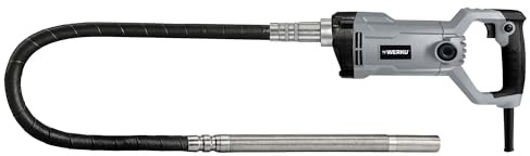 Werku WK400180, Vibrador Hormigón Alta Frecuencia, Calidad Profesional, Potencia 1100 W, Cable Eléctrico 5 m, Incluye PRCD y Manguera-Cabezal 3 m