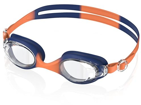 Ambienden Schwimmbrille Kinder Kompakt - Antibeschlag HD & UV400 Schutz, Schnellverstellung, Silikondichtring - Taucherbrille Kinder 3-14Jahre Unisex, BLOR