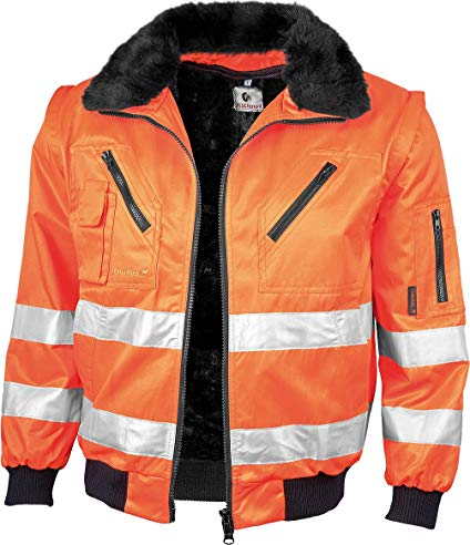 Gonschorek Qualitex Warnschutz Pilotenjacke gelb oder orange (XL, warnorange)