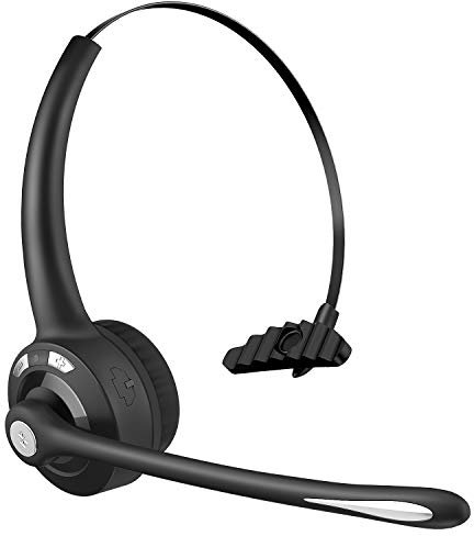 BlueFire Auriculares Bluetooth con micrófono,Auriculares inalámbricos de Escritorio, en Auriculares de Cabeza, Truck Driver Bluetooth Teléfono Auriculares para Call Center,Skype,VoIP,Apoya la música