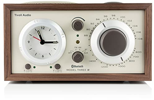 Tivoli Audio Model Three Bluetooth UKW-/MW-Radiowecker (Walnuss/Beige)