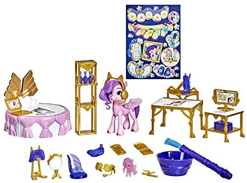 MY LITTLE PONY – Eine Neue Generation Prinzessinnen Zimmer Prinzessin Pipp Petals, 7,5 cm großes Pony, Wasserenthüllung