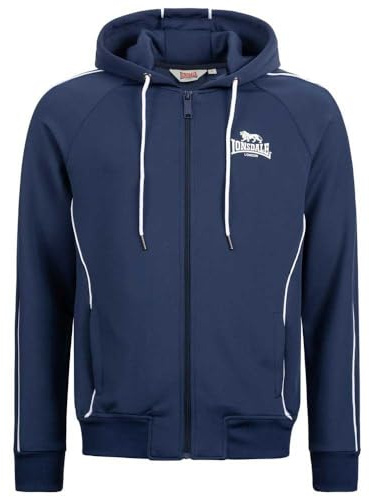 Lonsdale Herr ACHAVANICH tröja med huva, mörk marin/vit, XXL