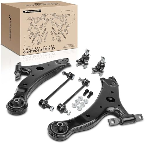A-Premium Set of 6, Front Lower Control Arm, Lower Ball Joint, Front & Rear Sway Bar Link, Compatible with Toyota Camry 02-06, Highlander 04-07, Lexus RX330 & ES330 04-06, RX350 07-09, RX400h, ES300