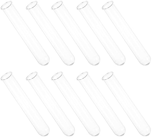 ULTECHNOVO 10 Stück Reagenzgläser Glas 20 X 120 Mm Klare Reagenzgläser Borosilikatglas Für Wissenschaftliche Experimente Im Labor Partydekorationen Aufbewahrung Von Süßigkeiten