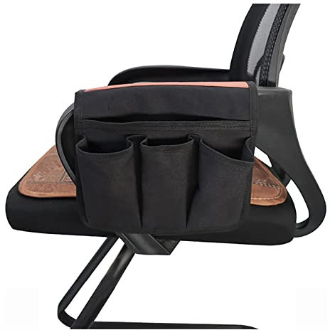 CHWSDT Organizer per braccioli per Sedia da Campeggio, Borsa per Appendere la Sedia, per la Pesca, Campeggio, Spiaggia, riviste, Libri,Nero