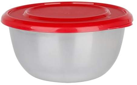 Equinox 530625 - Cuenco de cocina (acero inoxidable, 800 ml, diámetro de 15 cm, altura 7 cm), color rojo