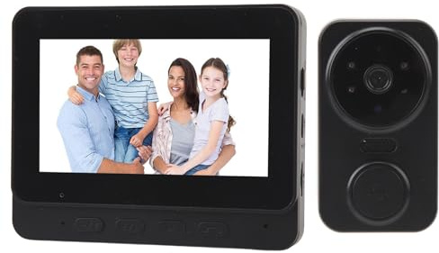 Video Doorbell Intercom System, 1080P HD Night Vision Camera Monitor System, 70° Wide Angle 2.4GHz Doorbell Camera and Monitor with HiFi Microphone
