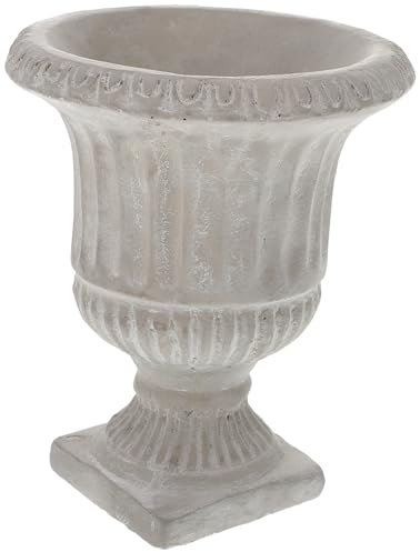 TOPBATHY Vase en Ciment Rayures Verticales pour Fleurs DéCoration Moderne Et CréAtive Pot De Fleurs pour IntéRieur Et ExtéRieur 16X13.5Cm