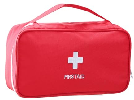 1 pièce Rouge 24 * 14 * 7cm trousse de secours complete trousse premiers secours