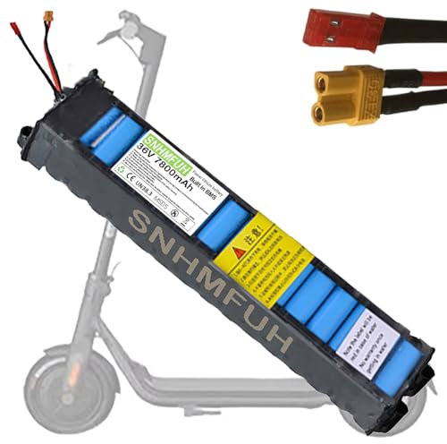 SNHMFUH 7.8Ah Batteria per Scooter Pacco Batteria al Litio 36V 7800Mah Batteria Ricaricabile Alta Potenza della Batteria con BMS,Batteria al Litio per Monopattino Elettrico M365,36v,7.8Ah