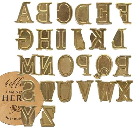 Wood Burning Alphabet Stamp Set - Hot Stamp Tool Branding Kit - Copper Numbers & Symbols Wood Burning Tool, Wood Stamping Kit for Wood, Leather & Other Surfaces