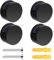 4 Stück Glasklemme Schwarz Mehrzweckrunde Set,Spiegelhalterung,Spiegelaufhänger Spiegelbefestigung Universell,mit 4 Expansionsrohr und Schrauben,für Glas Spiegel,Glasbilder,Acryl Bild