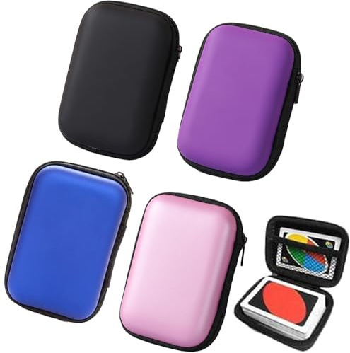 SZZETK 4 Pezzi Scatola di Carte da Gioco Custodia Robusta per Cuffie e Cavi Dati