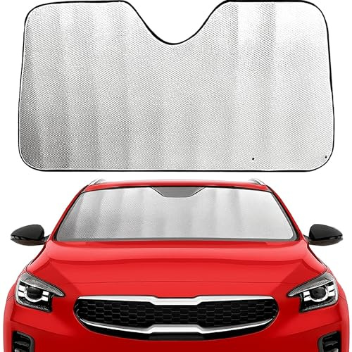 AUTOZOCO Parasol para Parabrisas Delantero Homologado, Protector Solar para Parabrisas Delantero Máxima protección, Parasol para automóvil de 300 Gramos, Universal, Medidas 130 x 70 cm