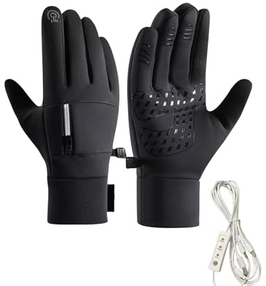 Sulxyi Uppvärmda handskar, halkfri design, 27 x 11,5 cm, uppvärmda handvärmare, vattentät och vindbeständig byggnad, för klättring vandring cykling motorcykelåkning