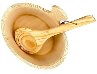 vreplrse Secchio e mestolo per sauna in legno, accessorio per spa, capacità 5 l, robusto, resistente all'usura, versatile per sauna, bagno turco e piscina. Set di secchi e mestolo per da 5 l in legno.