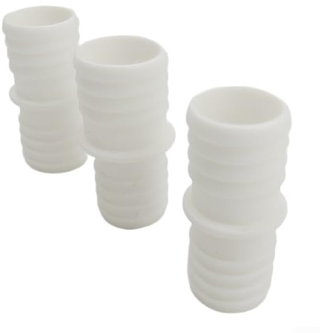 ZAMETTER Set di 2 adattatori per tubo flessibile in plastica bianca, dimensioni da 32 mm a 32 mm, 32 mm a 38 mm e 38 mm a 38 mm, per pompa a vuoto per piscina, filtro a sabbia per sistemi idrici da